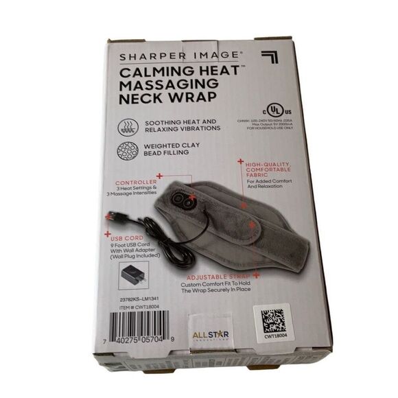 Sharper Image Calming Heat Neck Wrap, NIB - Picture 2 of 10